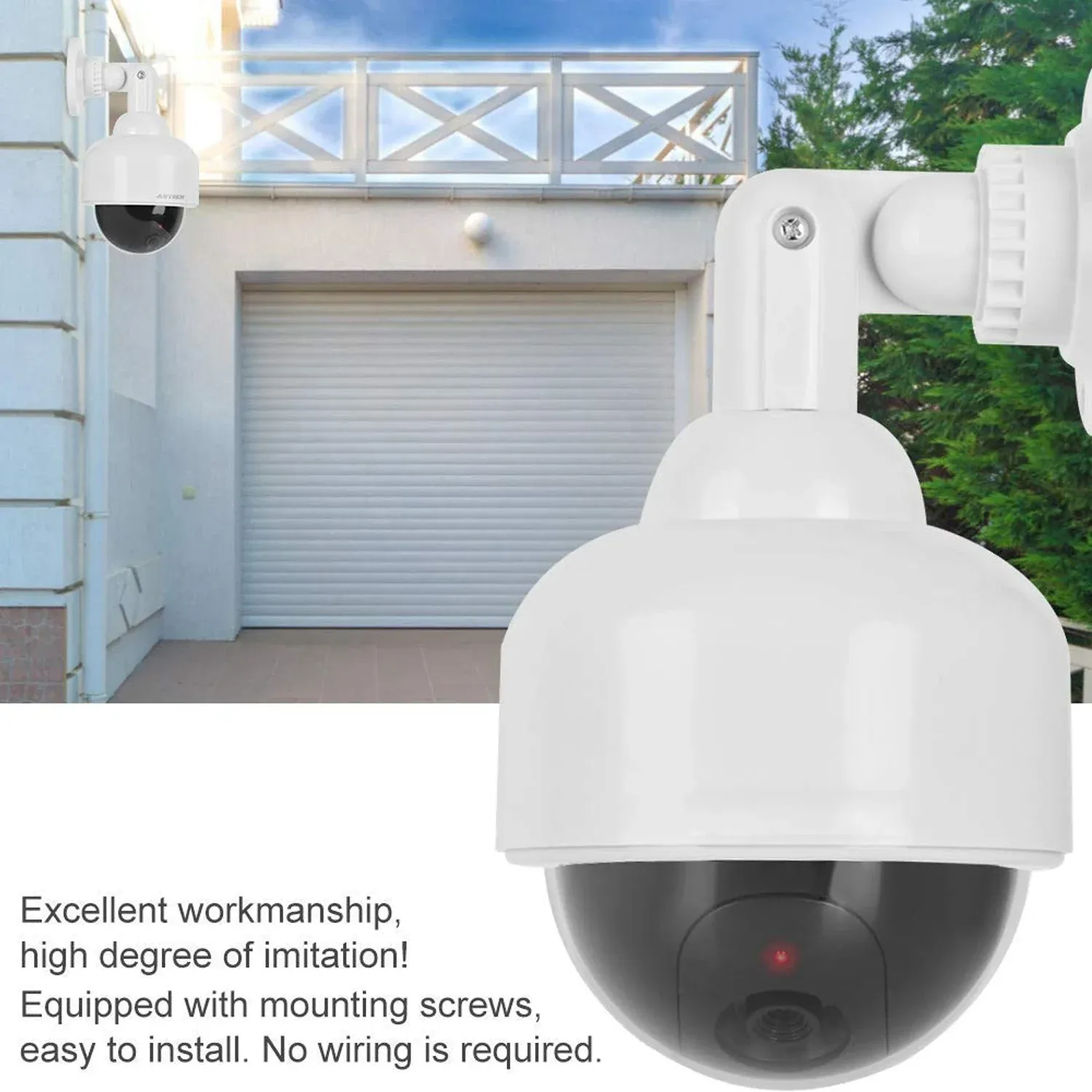 Dummy CCTV Camera – Realistic with Flashing LED & 360° Rotation | Safelix - Detailed Feature View 5
