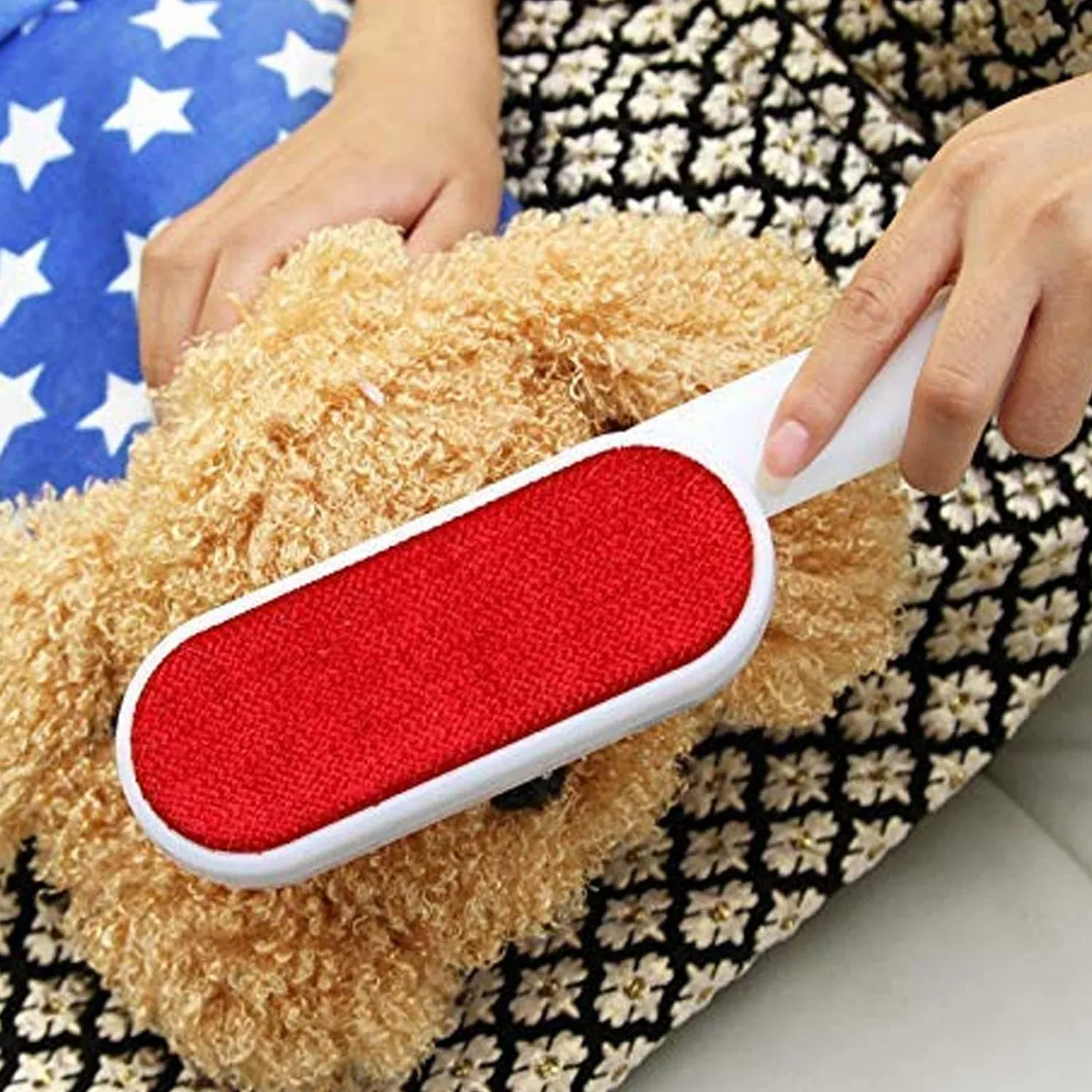 Premium Pet Hair Remover – Double-Sided Self-Cleaning Brush | Waggy Tales - Buy Online at Alikart