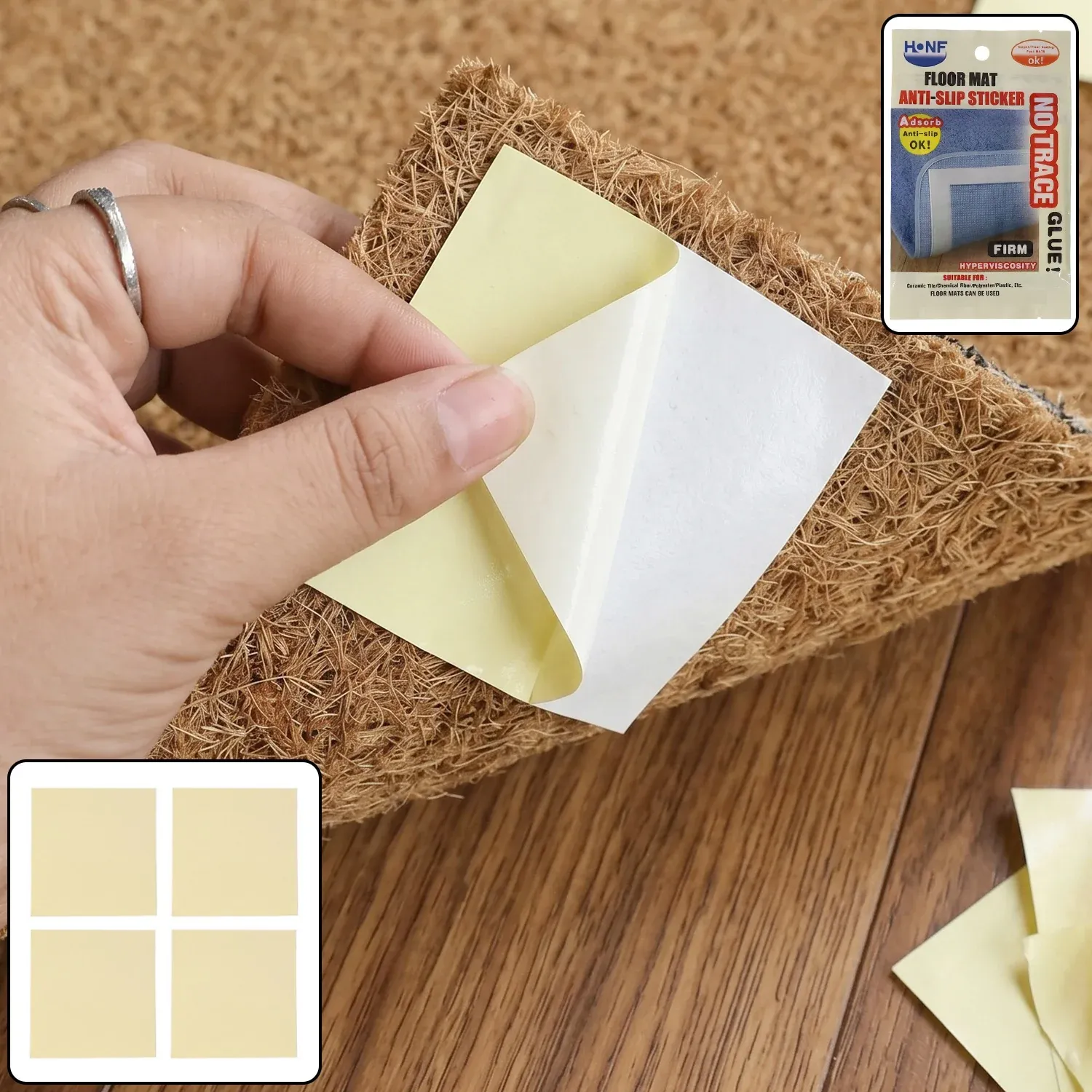 Premium Anti Slip Mat Grippers – Reusable Floor Mat Fixing Stickers for Safety - Buy Online at Alikart