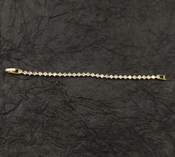 Gold Plated AD Bracelet – Sparkling American Diamond Elegance