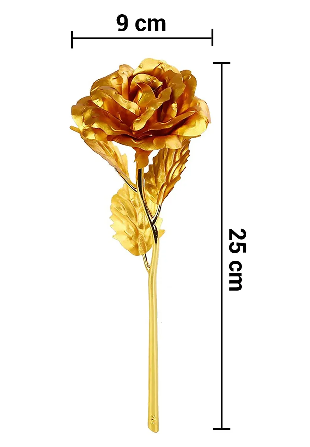 Gold Plated Artificial Rose – Eternal Love Decor Gift - Detailed Feature View 5