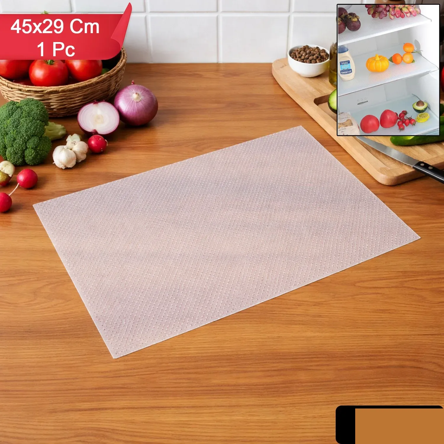 Premium Refrigerator Mat – Transparent Plastic Shelf Liner 45x29 cm - Buy Online at Alikart