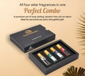 Non-Alcoholic Roll-On Attar Perfume Combo Set – Long Lasting 4 Fragrances
