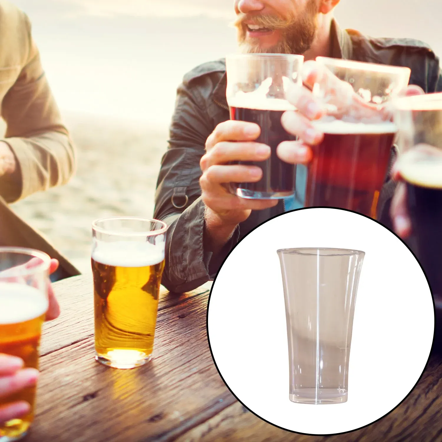 Transparent Plastic Drinking Glasses – Durable Set of 6 | Serve Stellar - Detailed Feature View 2