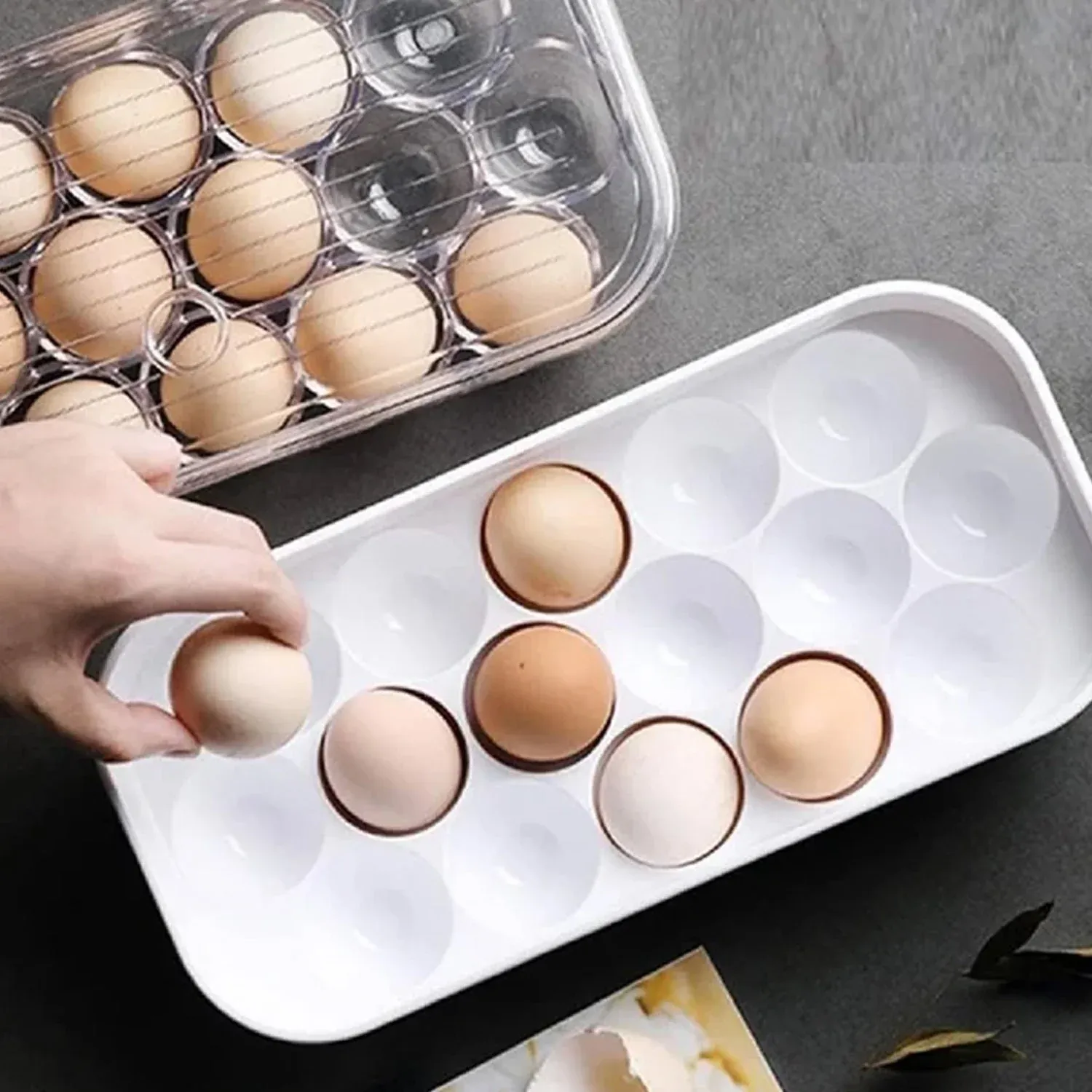 Premium Egg Storage Box – 12-Cavity Refrigerator Organiser | Organivo - Buy Online at Alikart
