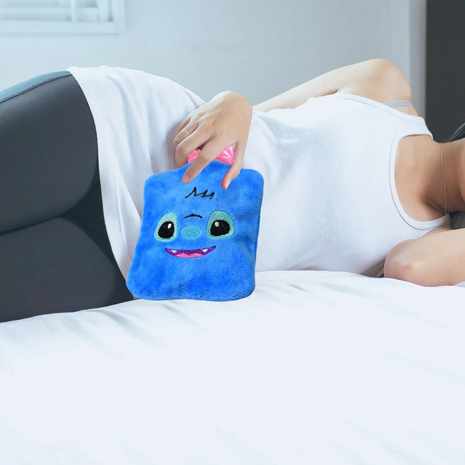 Small Hot Water Bag – Pain Relief & Warming with Cover | FitFuzion - Detailed Feature View 2