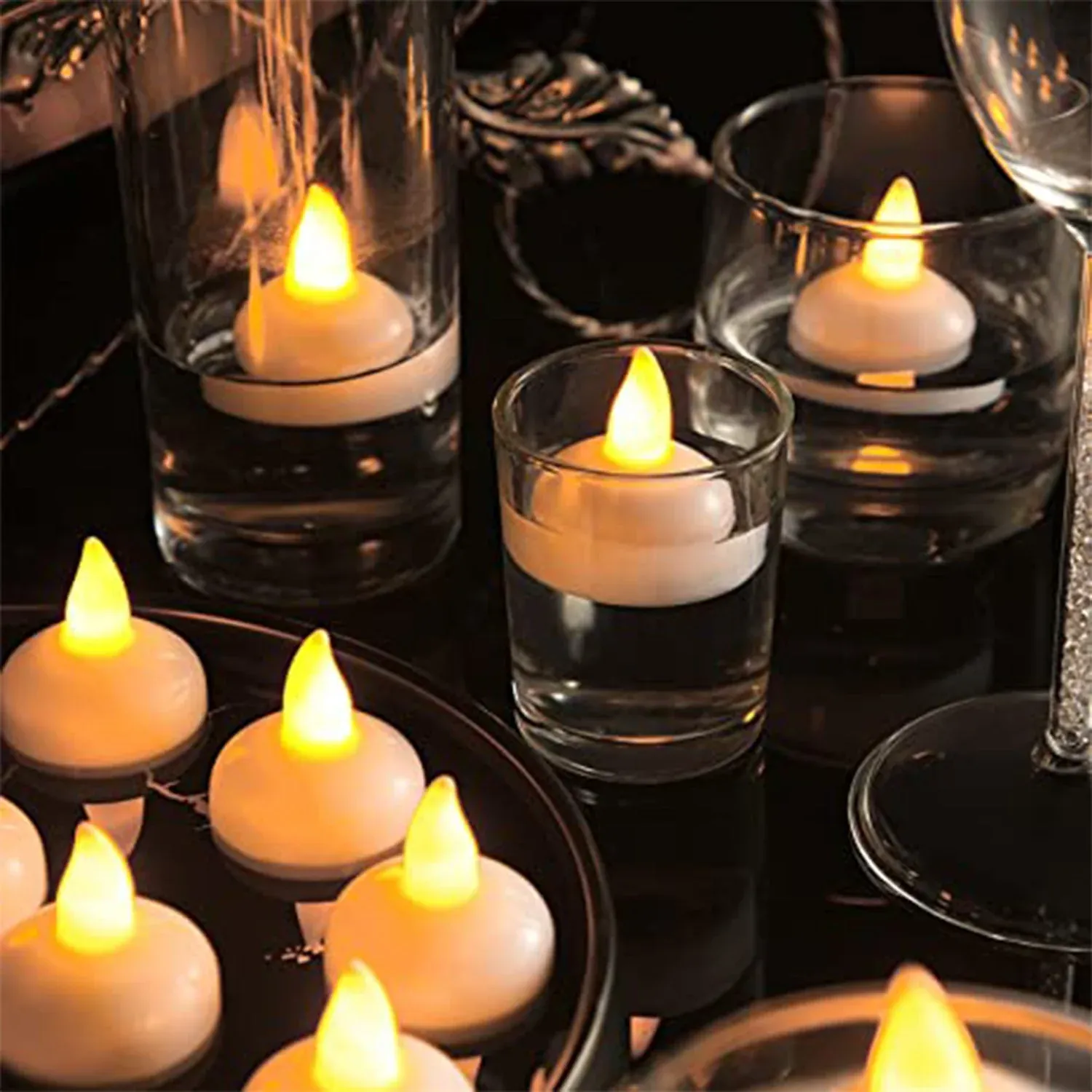 Premium Flameless Floating Candles – Battery Operated Set of 8 | Giftoiza - Buy Online at Alikart