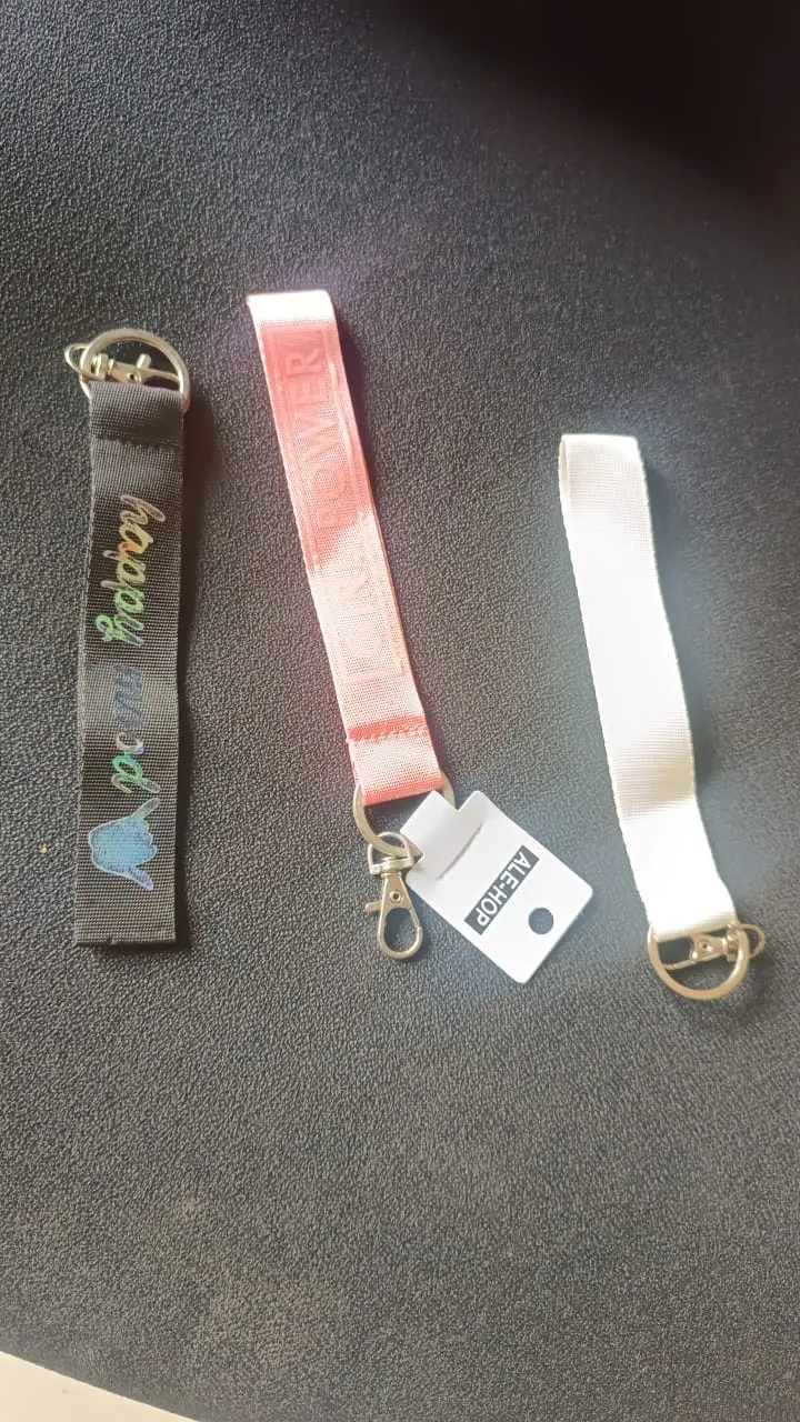Girl Power Fabric Ribbon Keychain – Motivational & Durable Accessory - Detailed Feature View 6
