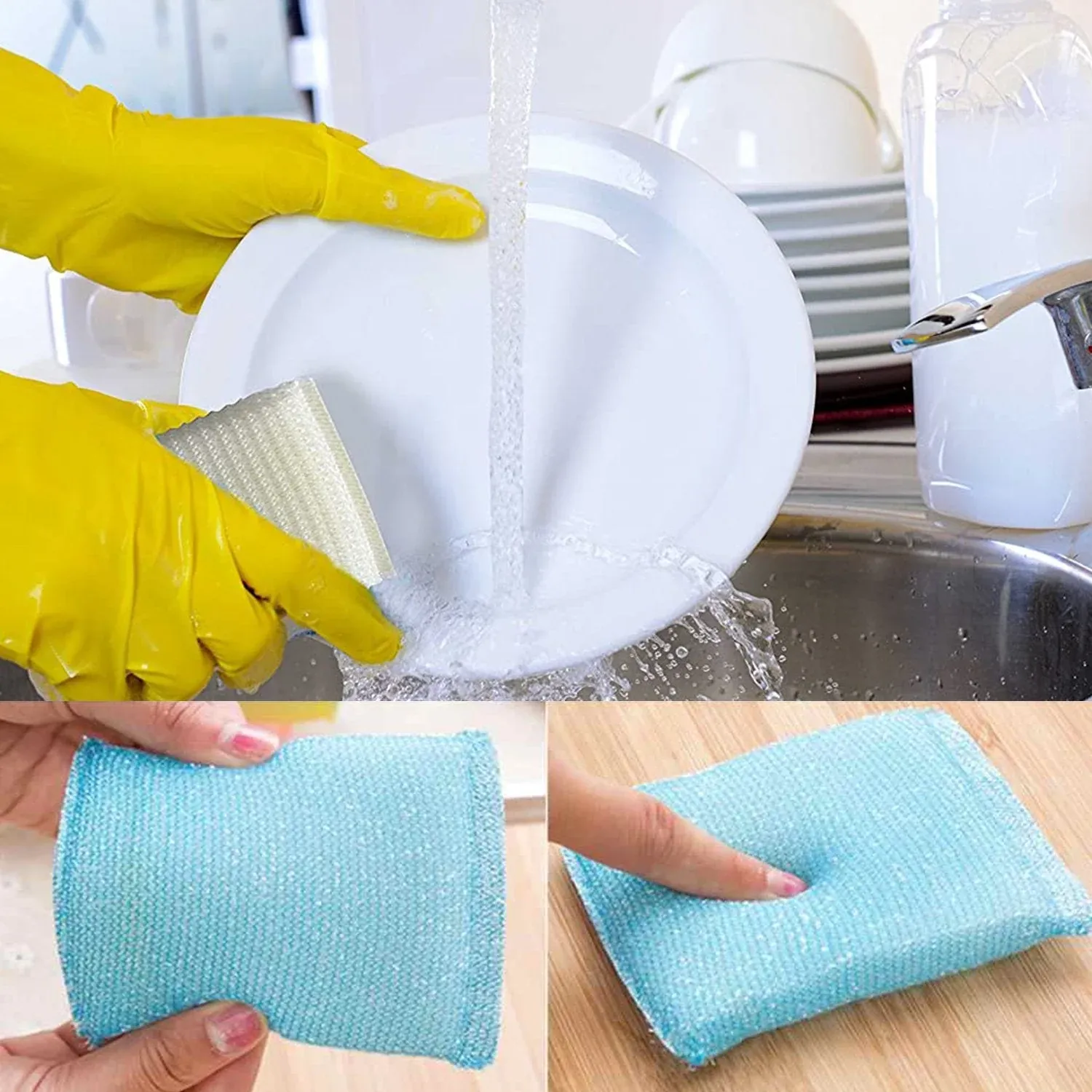 Scratch Proof Kitchen Scrubber Pads – Utensil & Dish Cleaner | CookAura - Detailed Feature View 5