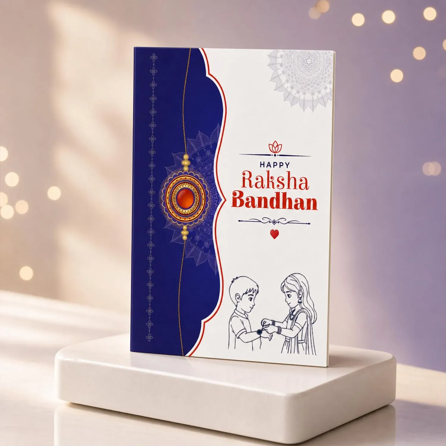 Peacock, Oval Multicolor Rakhi – Chocolate Gift Combo for Brother | Raksha Bandhan - Detailed Feature View 4