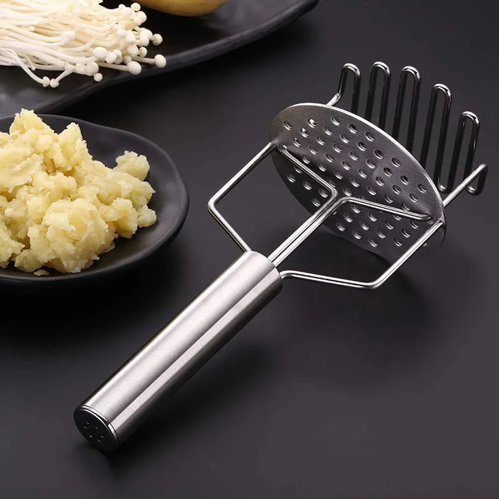 Premium Stainless Steel Masher – Durable Hand Smasher for Kitchen | Mini Bubbles - Buy Online at Alikart