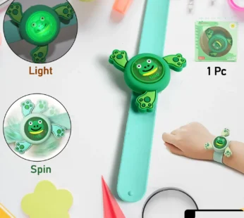 Kids LED Slap Bracelet – Spinning Light-Up Cartoon | Little Fashionistas