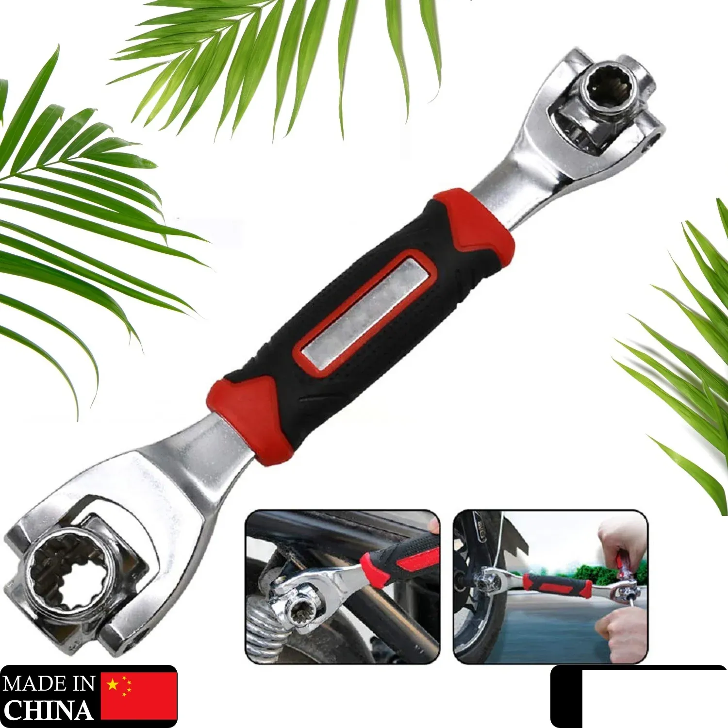 Multi-Tool Wrench – 48-in-1 Swivel Head Spanner | Velvet Wipe - Detailed Feature View 1