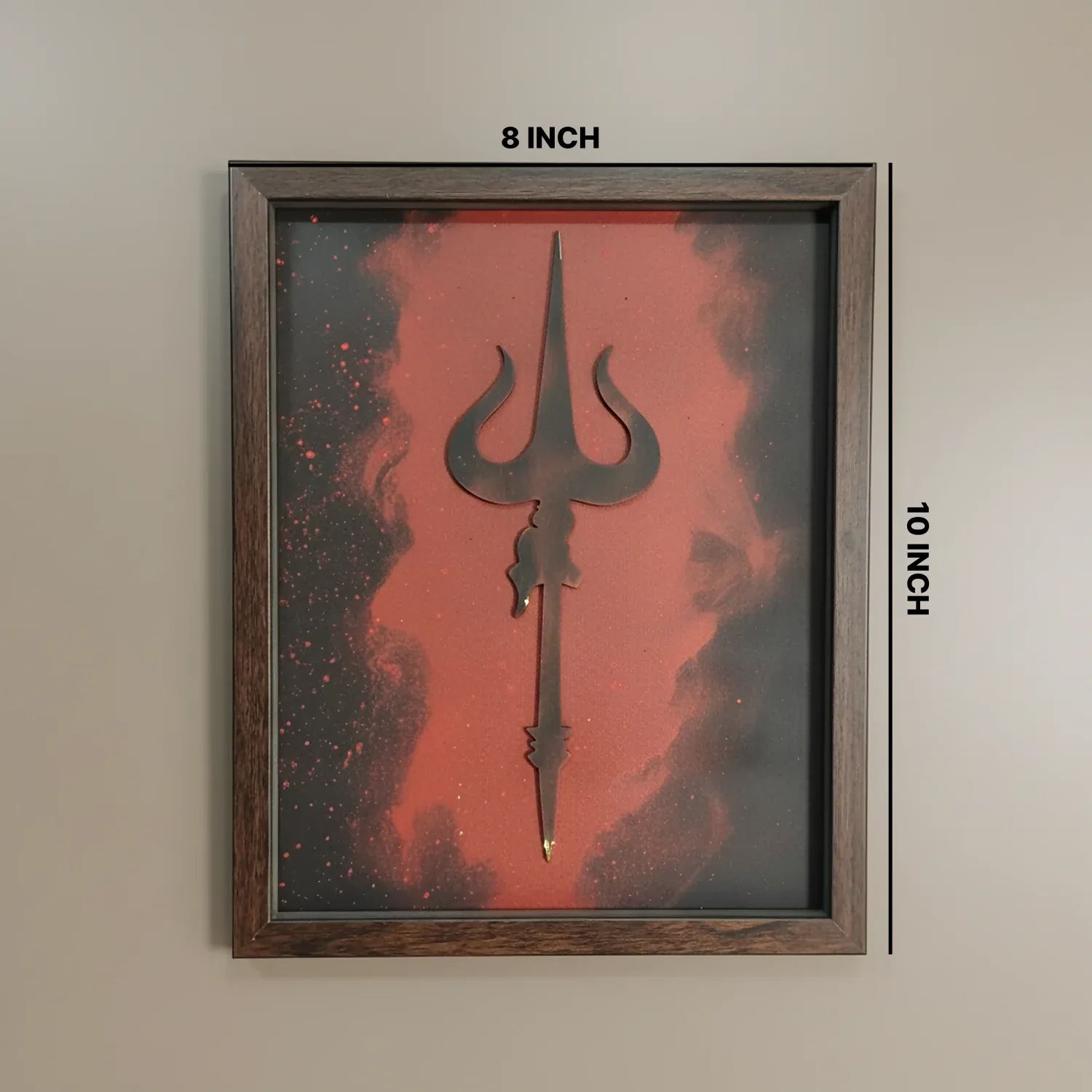 Mahadev Trishul Wall Art – Modern Spiritual Decor for Living Room - Detailed Feature View 5