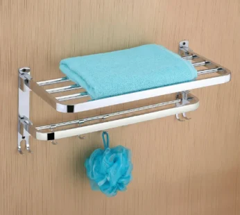 Wall Mounted Stainless Steel Towel Rack – Durable & Space-Saving