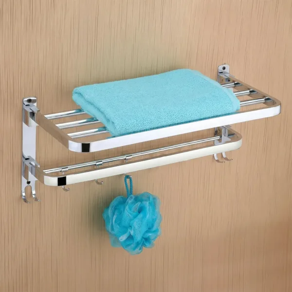Wall Mounted Stainless Steel Towel Rack – Durable & Space-Saving