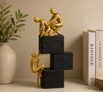 Abstract Human Sculpture – Modern Teamwork Showpiece for Decor