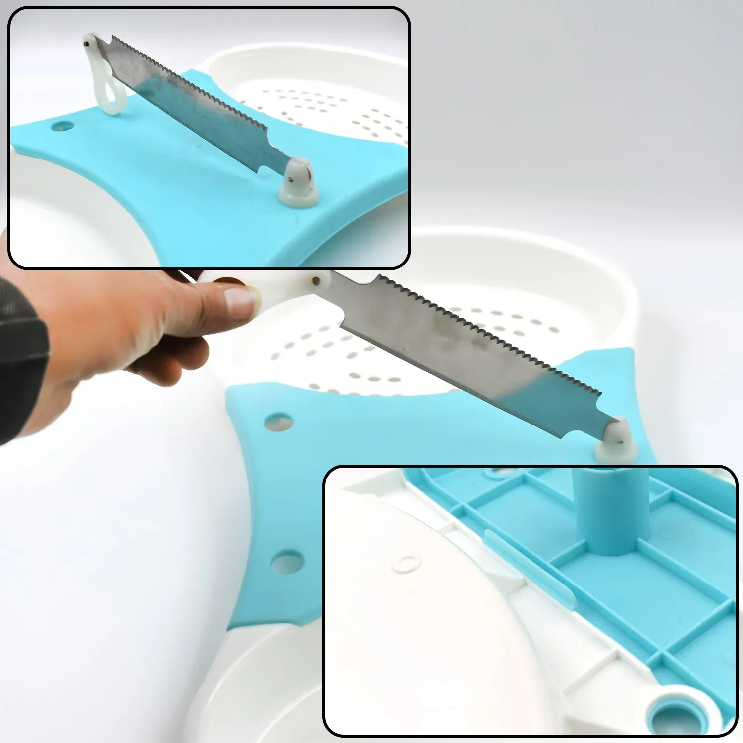 Vegetable Cutter and Washer – Adjustable 2-in-1 Kitchen Tool | Quickslice - Detailed Feature View 4