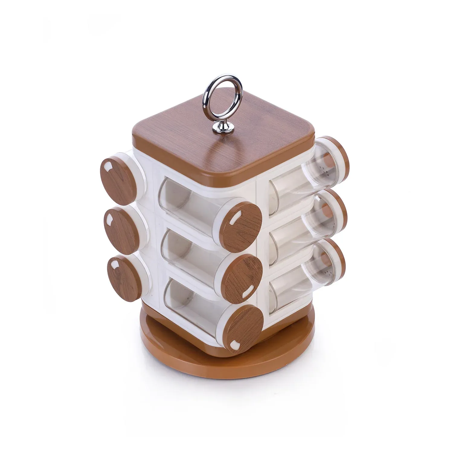 Revolving Spice Rack – 12-Jar Masala Box for Kitchen | Ganesh - Detailed Feature View 3