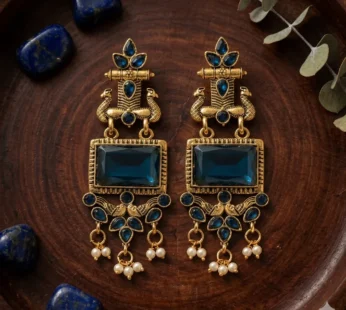 Traditional Antique Peacock Earrings – Timeless Ethnic Style