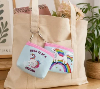 Unicorn Mini Coin Pouch – Stylish Kids Accessory with Keyring