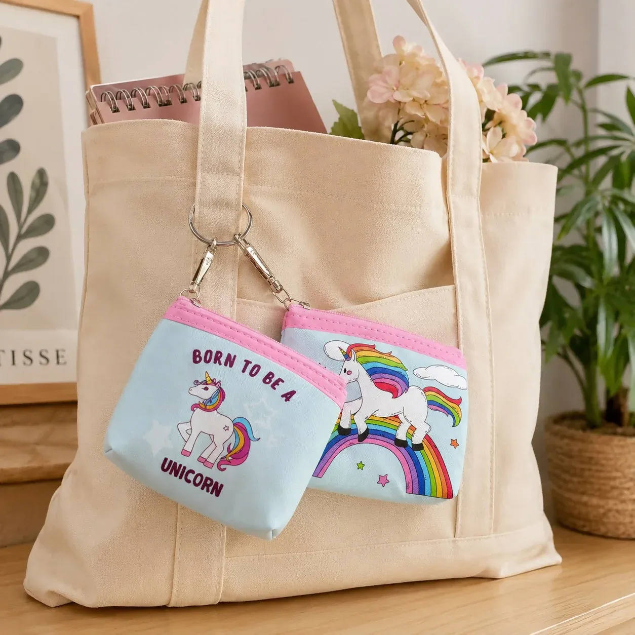 Premium Unicorn Mini Coin Pouch – Stylish Kids Accessory with Keyring - Buy Online at Alikart