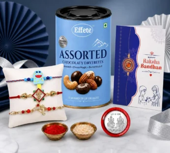 Rakhi with Chocolate for Brother (Set of 7) – Ice Cream Om Square Shape Gift Combo