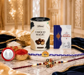 Rakhi with Chocolate for Brother (Set of 6) – Golden Color Food Raksha Gift Combo