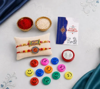 Bhai, Om Multicolor Rakhi – 12pc Decorative Magnets Gift Combo for Bhai (Pack of 6) For Raksha Bandhan