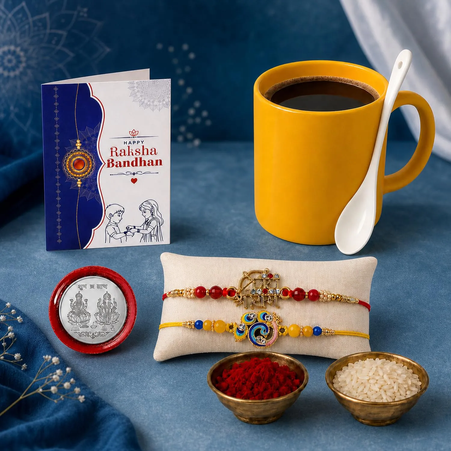 Premium Bird Multicolor Rakhi & Coffee Mug – Raksha Bandhan Gift Combo for Bhai (Pack of 6) - Buy Online at Alikart