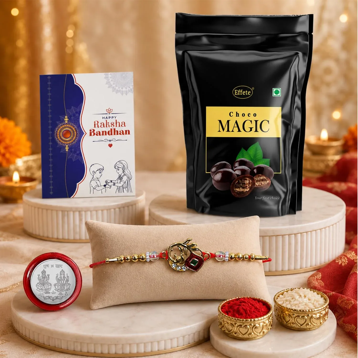 Premium Bird Multicolor Rakhi – Chocolate Gift Set for Brother Combo | Raksha Bandhan | Gift - Buy Online at Alikart