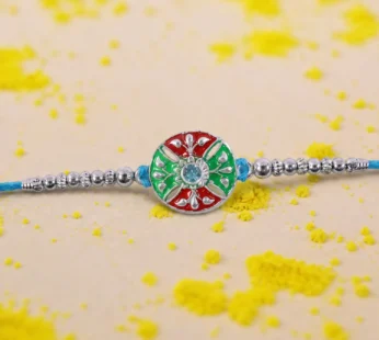 Blue Thread Rakhi – Elegant Traditional Festive Design
