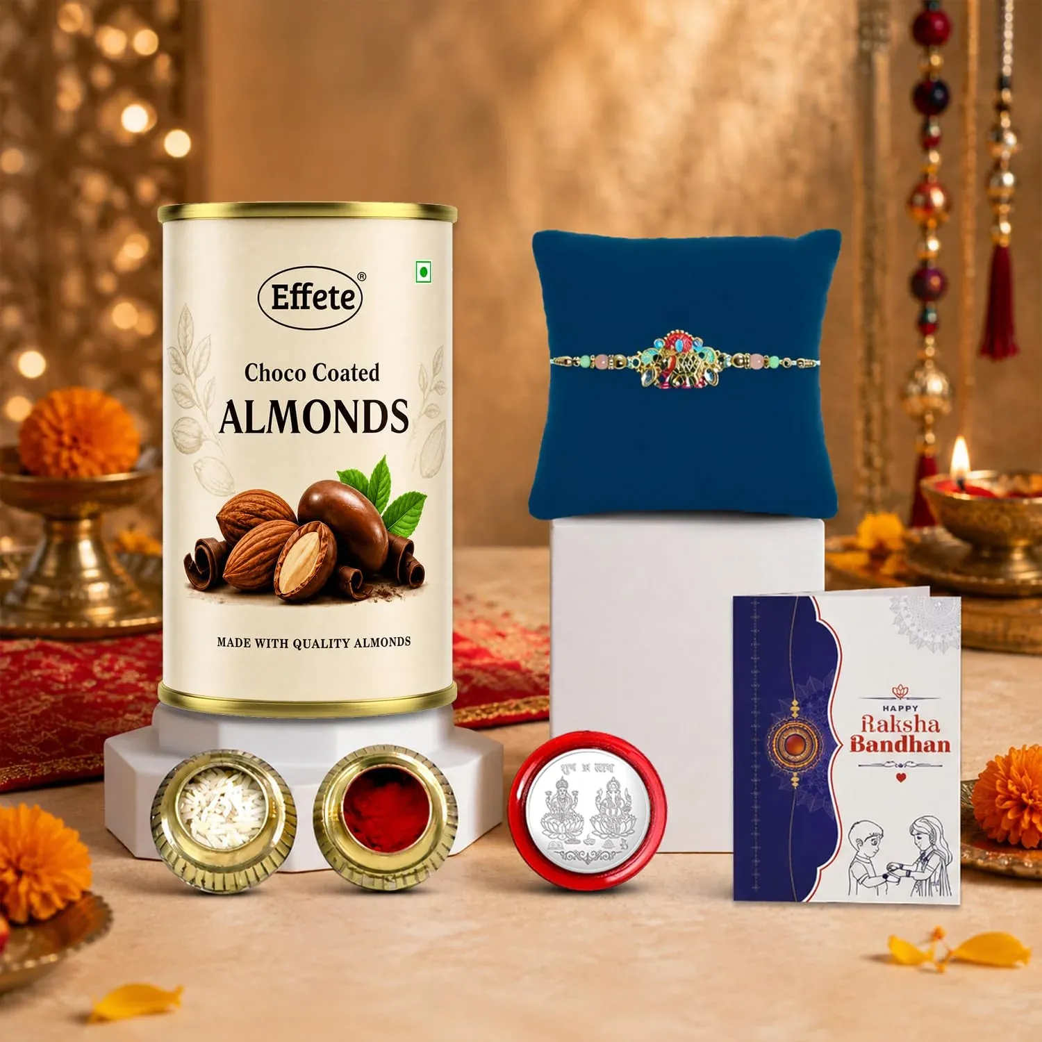 Premium Peacock Stylish Rakhi with Chocolate for Brother – Raksha Bandhan Gift Combo (Pack of - Buy Online at Alikart