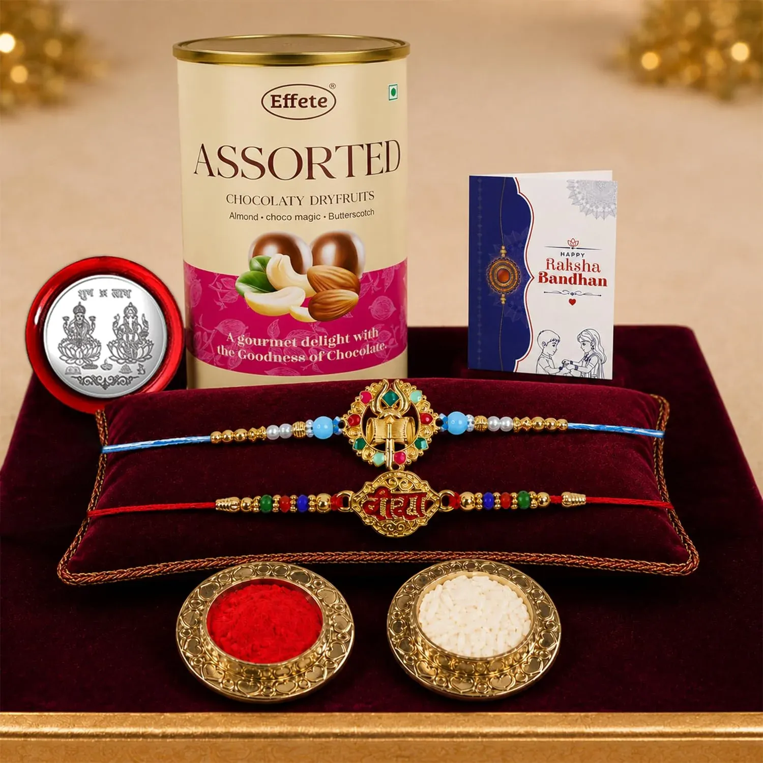 Premium Veera, Om Multicolor Rakhi – Festive Choco Gift Combo for Brother | Raksha Bandhan - Buy Online at Alikart