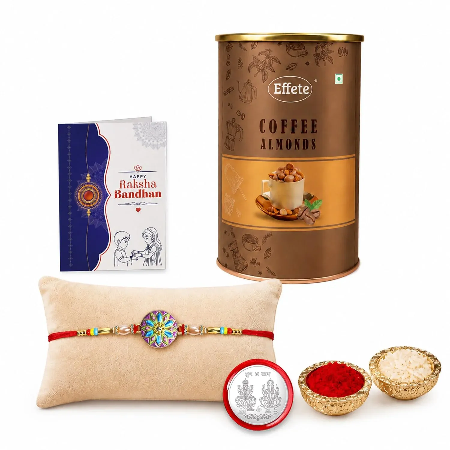 Floral Multicolor Rakhi – Chocolate Gift Set for Brother Combo | Raksha Bandhan | Set - Detailed Feature View 1