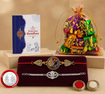 Peacock, Oval Multicolor Rakhi – Chocolate Gift Combo for Brother | Raksha Bandhan