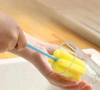 Sponge Cup Washing Brush – 20cm Kitchen Cleaning Tool | Velvet Wipe