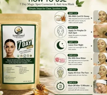 Sanjivanoo 7 Day Magic Spot Corrector Anti Acne Face Pack Herbal Mask (100 GM)