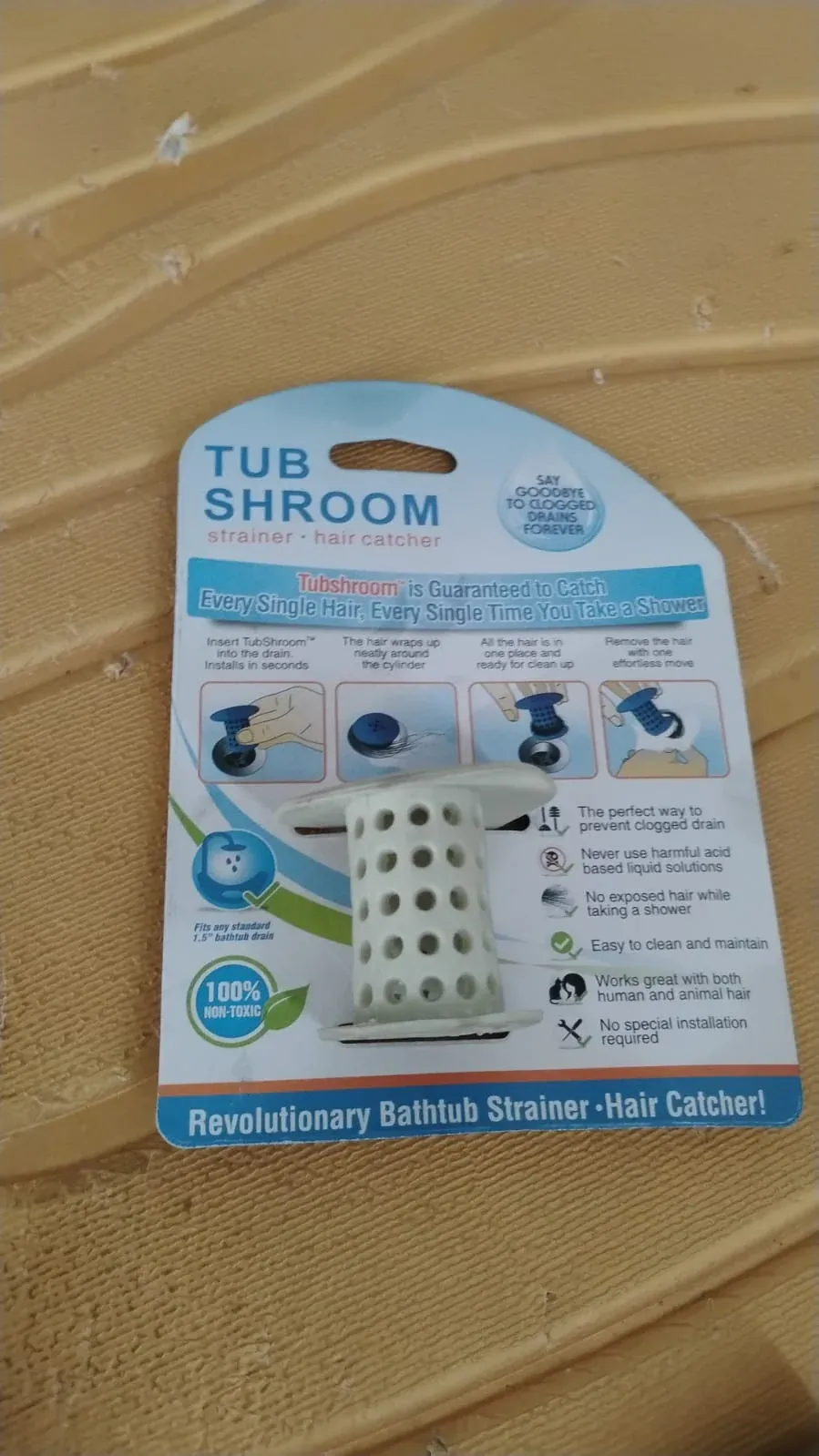 Tub Drain Hair Catcher – Universal Silicone Anti-Clog Strainer - Detailed Feature View 6