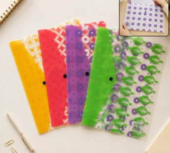 A4 Document Folder – Secure Snap Closure with Bright Designs