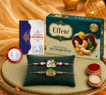 Rakhi with Chocolate for Brother (Set of 6) – Krishna India Design Raksha Gift Combo
