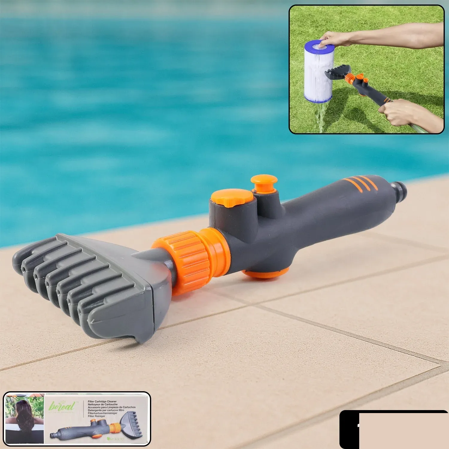 Pool Filter Cartridge Cleaner Nozzle – High-Pressure Multi-Jet Spray - Detailed Feature View 1