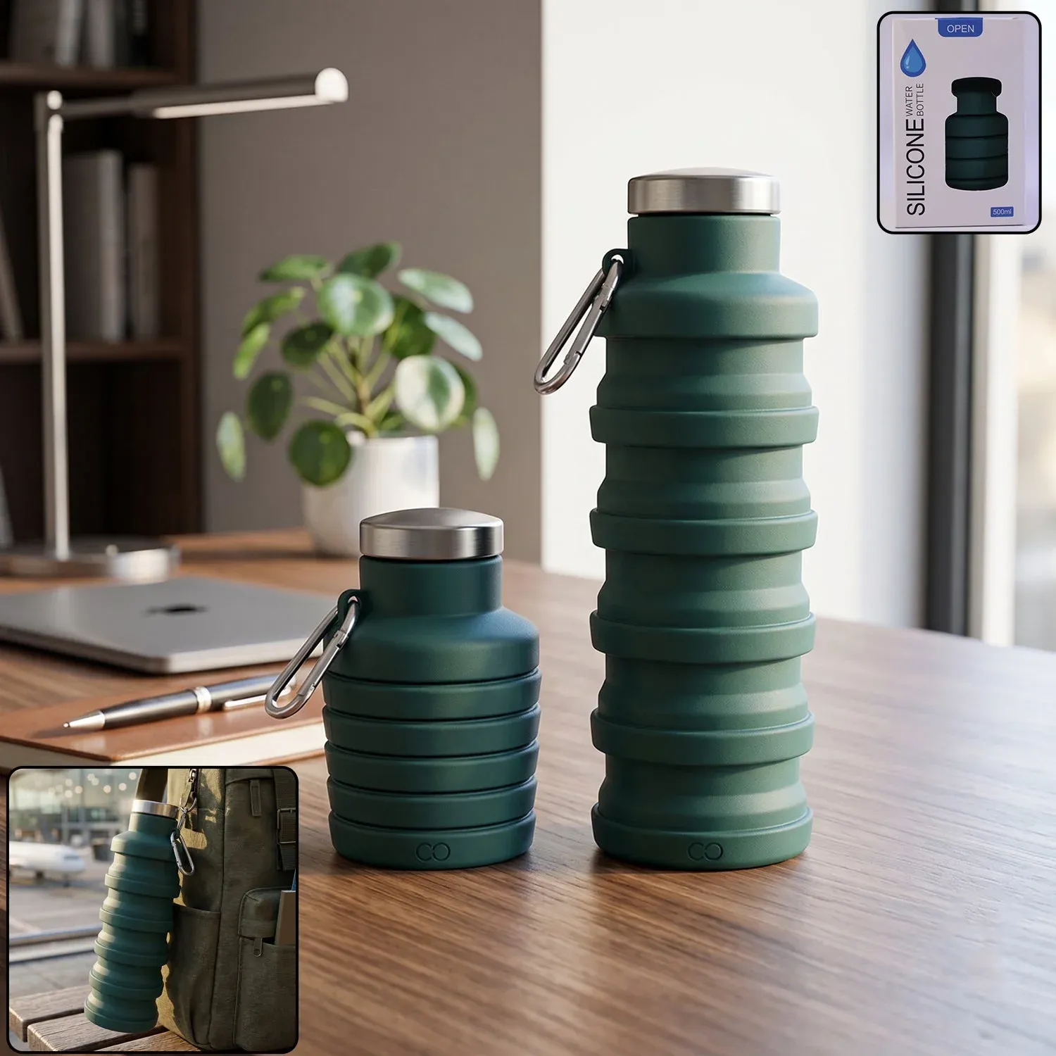Premium Silicone Foldable Water Bottle for Travel and Sports Hydration - Buy Online at Alikart