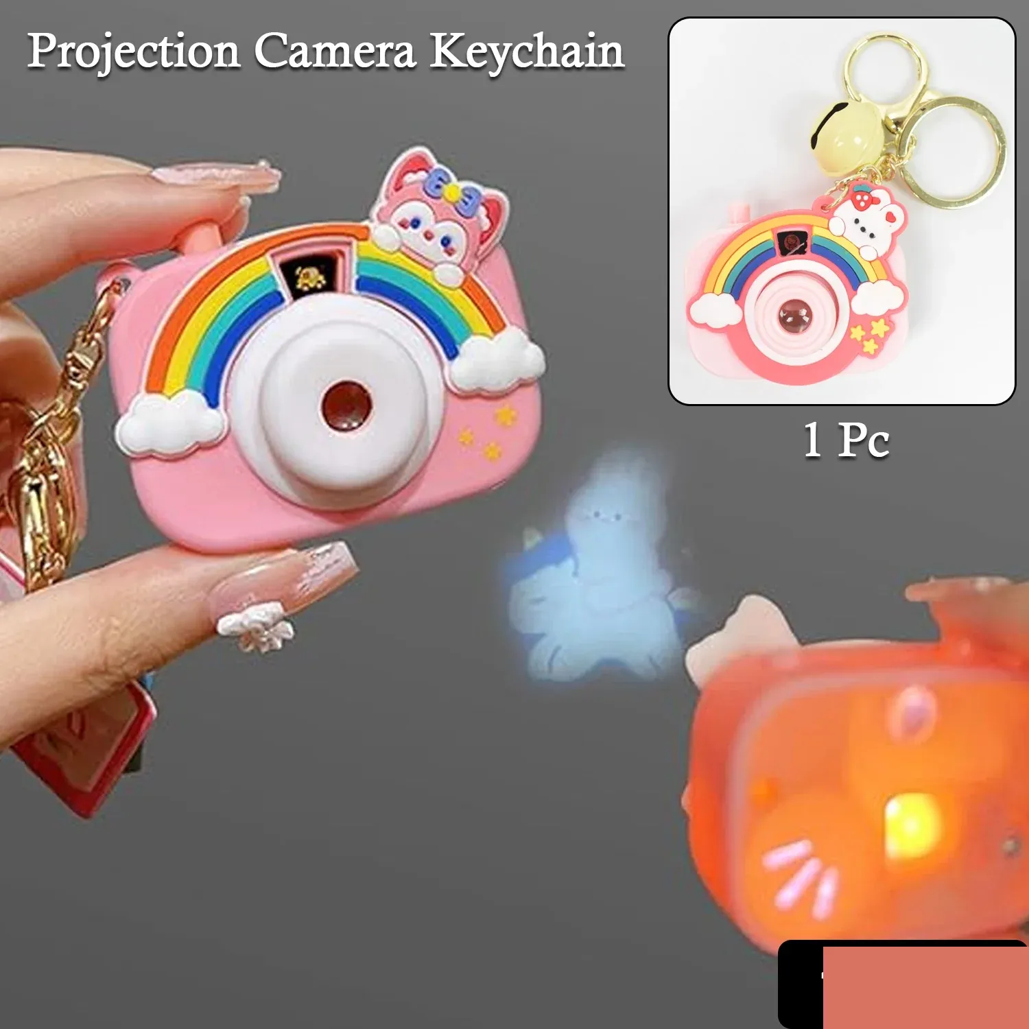 Projective Camera Keychain – Fun Rainbow Image Projector - Detailed Feature View 6
