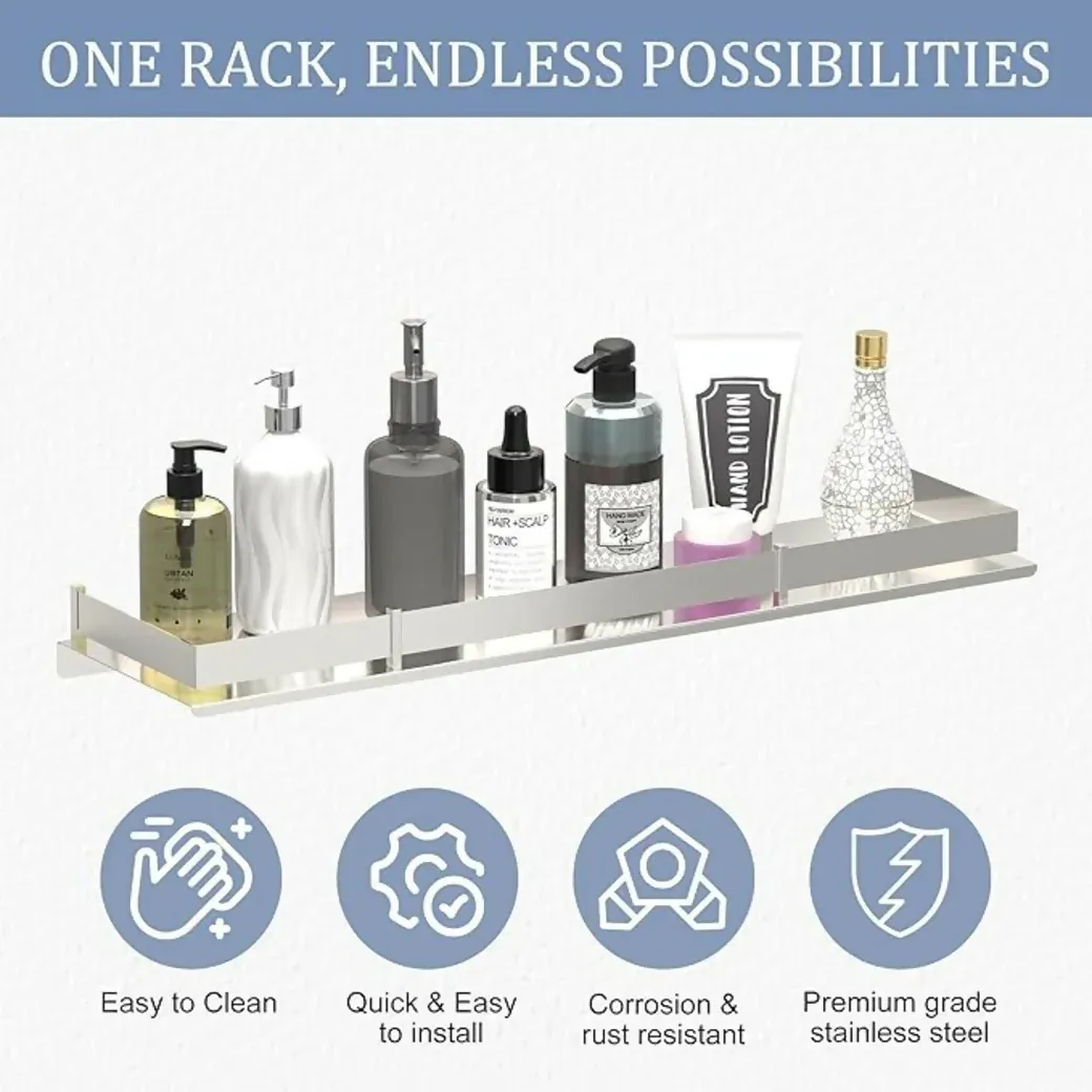 Bathroom Shelf – Durable Stainless Steel Wall Mount for Toiletries - Detailed Feature View 3