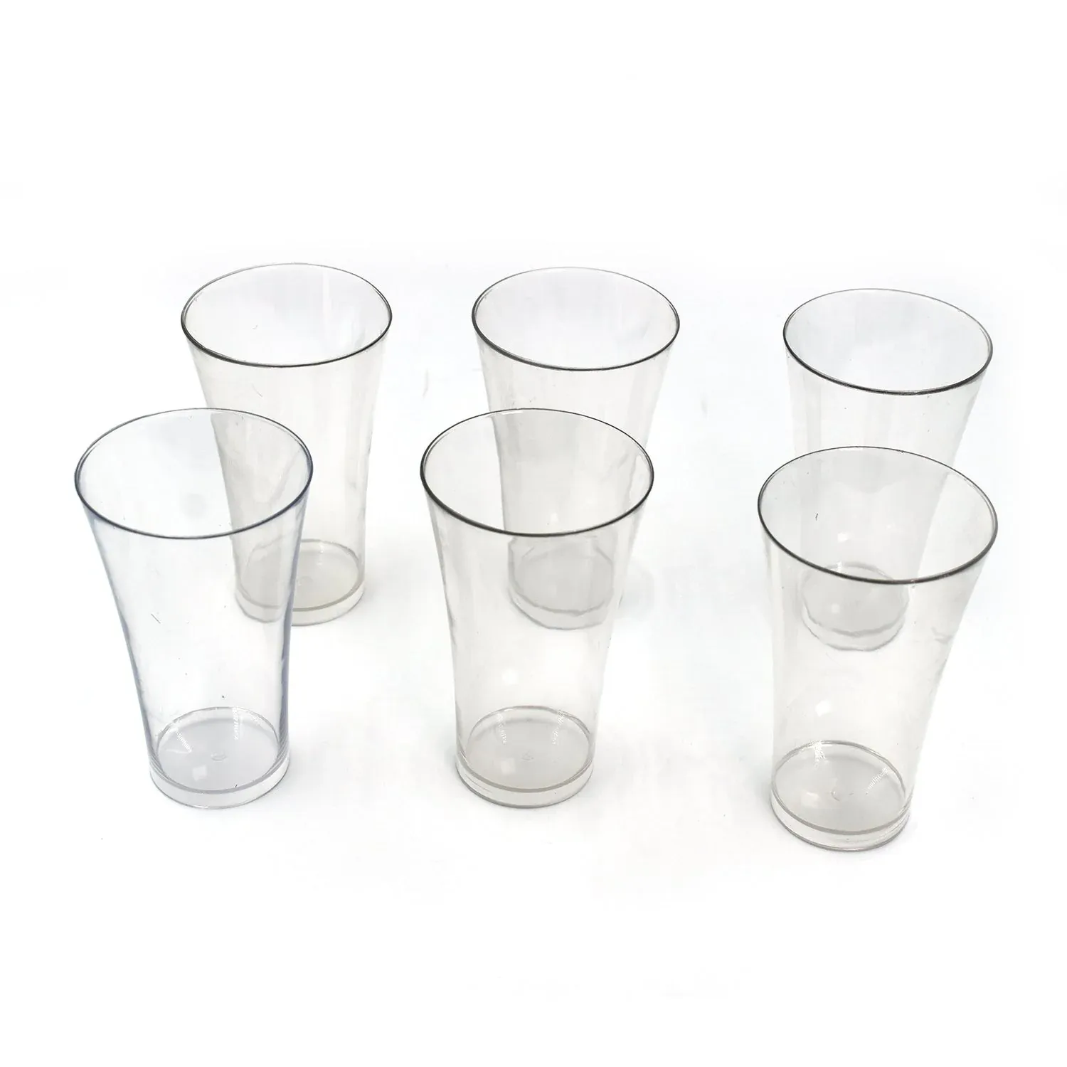 Transparent Plastic Drinking Glasses – Durable Set of 6 | Serve Stellar - Detailed Feature View 4