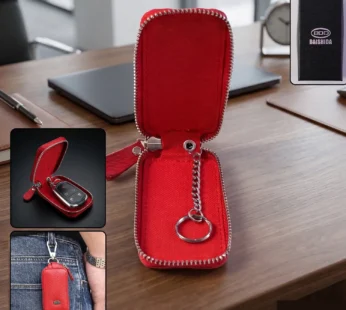 Leather Car Key Case – Smart Key Holder with Snap Hook