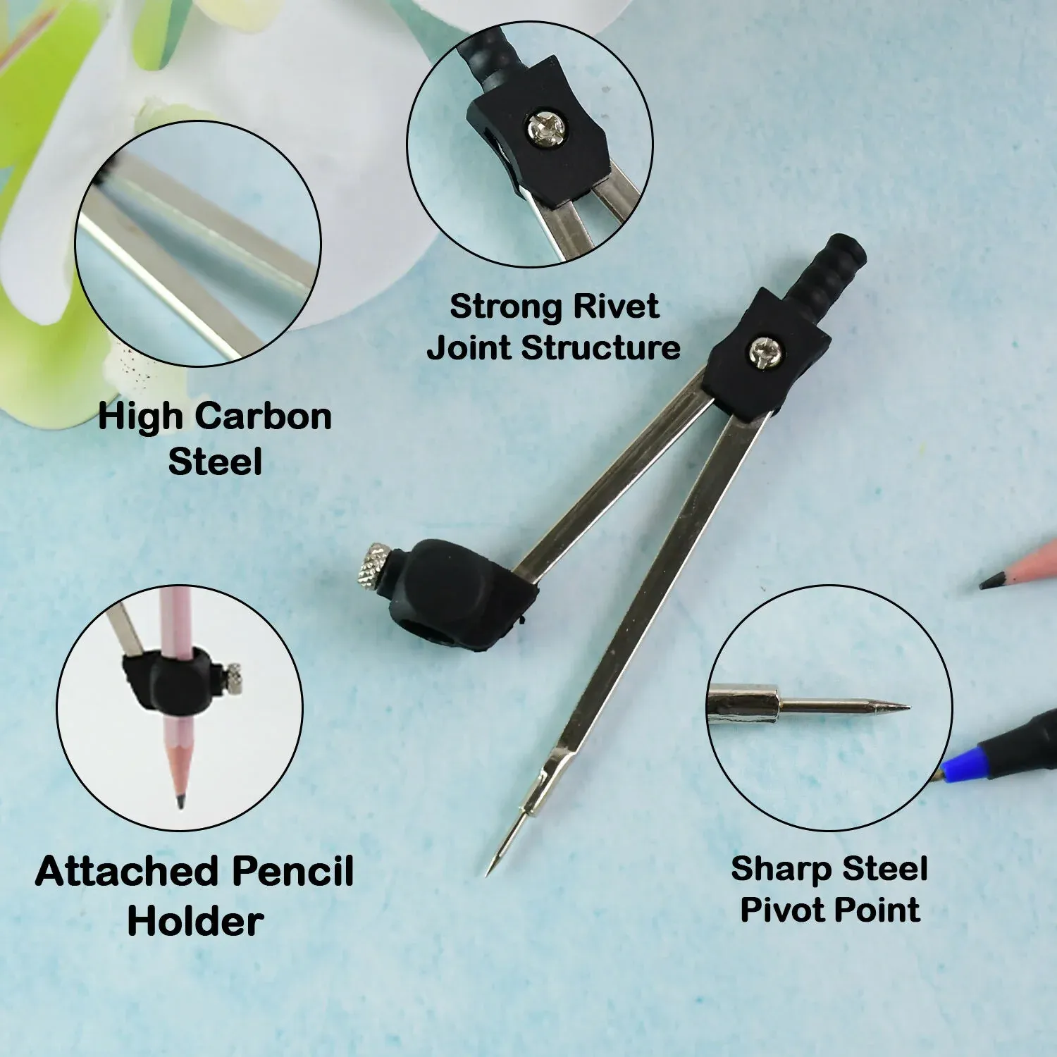 Camlin Compass – Precision Drawing Tool for Perfect Circles - Detailed Feature View 4