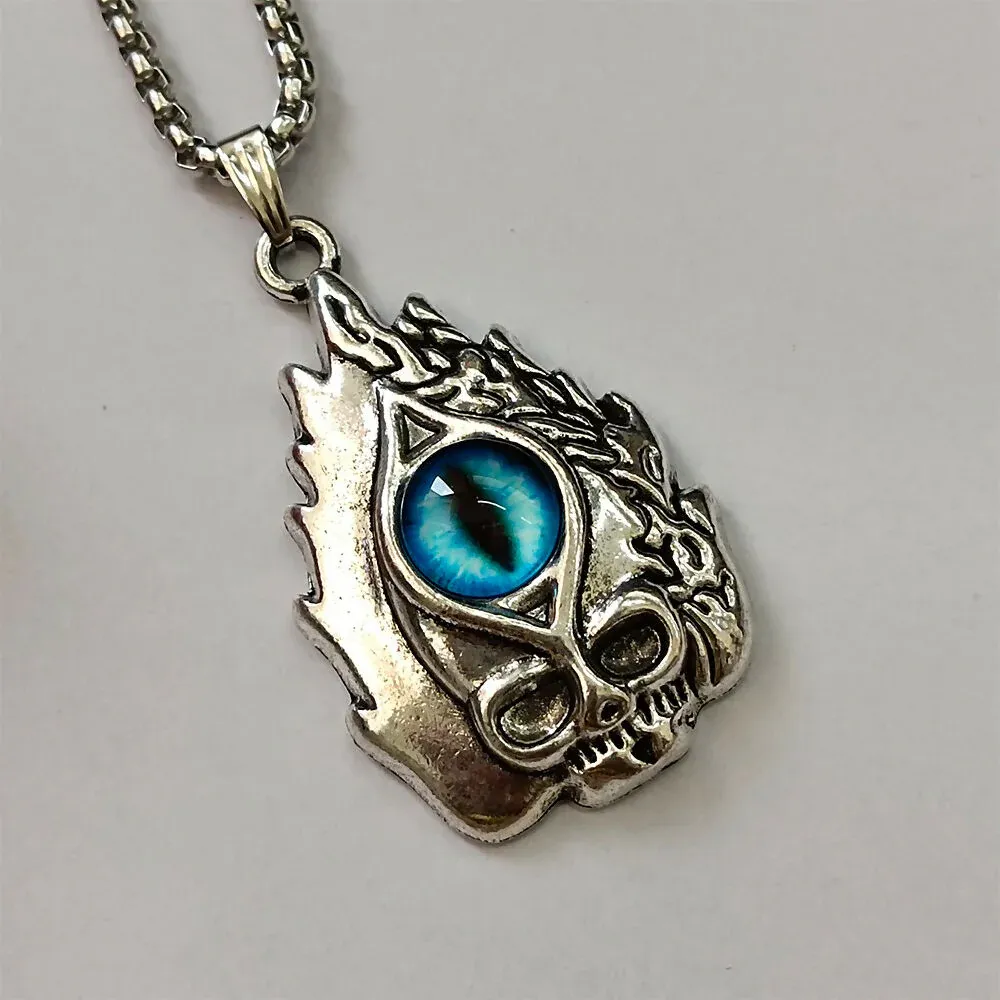 Demon Devil's Eye Pendant – Bold Symbolic Jewellery Design - Detailed Feature View 5