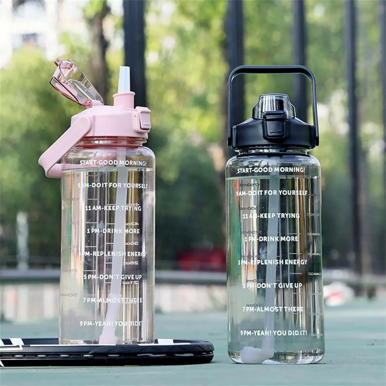 Premium Water Bottle – Large 2000ml Capacity with Time Markers for Hydration - Buy Online at Alikart